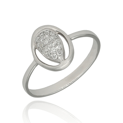 Fehér arany gyűrű 54-es méret (B12663_4I)